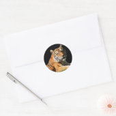 Sticker Rond Tiger Closeup (Enveloppe)