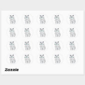 Sticker Rond Tiger en colère (Feuille)