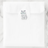 Sticker Rond Tiger en colère (Sac)