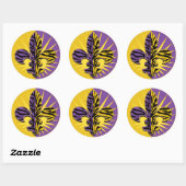 Sticker Rond Tiger Fleur de lis Cadeaux (Feuille)