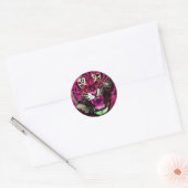 Sticker Rond Tiger - Rose (Enveloppe)