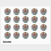 Sticker Rond Tiger Stare (Feuille)
