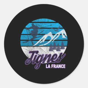Sticker Rond Tignes France Alpes Ski Resort Snowboard
