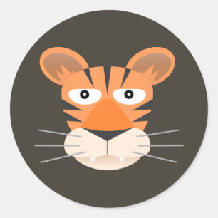 Sticker Rond Tigre