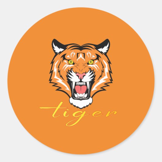 Sticker Rond Tigre (Devant)