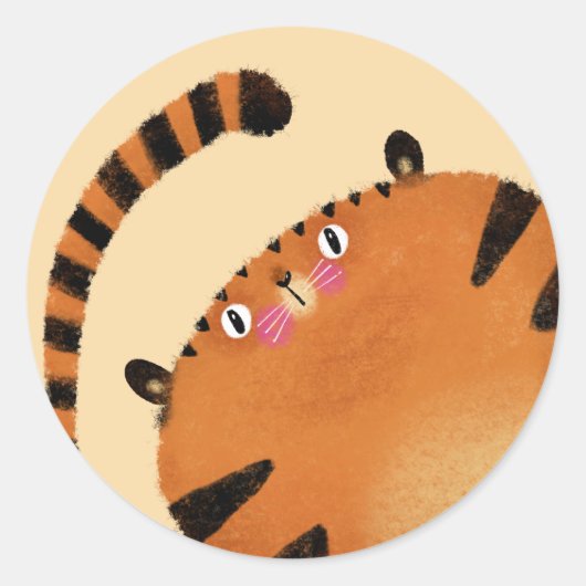 Sticker Rond Tigre (Devant)