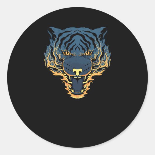 Sticker Rond Tigre (Devant)