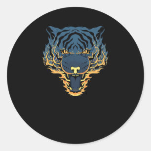 Sticker Rond Tigre
