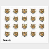 Sticker Rond Tigre (Feuille)