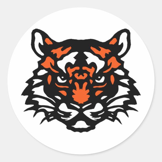 Sticker Rond Tigre (Devant)