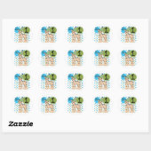 Sticker Rond Tigre 1er Anniversaire T-shirts et cadeaux (Feuille)