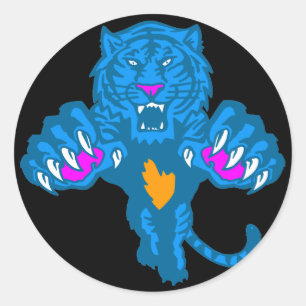 Sticker Rond Tigre à pompage Vintage des années 80