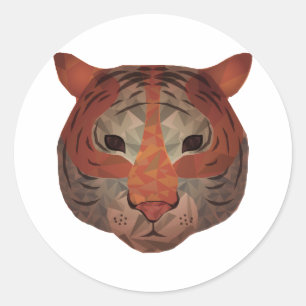 Sticker Rond Tigre automatique