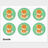 Sticker Rond Tigre | Baby Safari Animaux (Feuille)