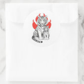 Sticker Rond tigre blanc (Sac)