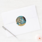 Sticker Rond Tigre blanc de Feng (Enveloppe)
