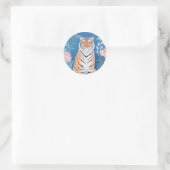 Sticker Rond Tigre de jardin (Sac)