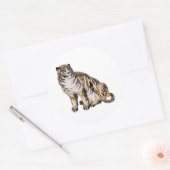 Sticker Rond Tigre de Kono Bairei (1844-1895). (Enveloppe)