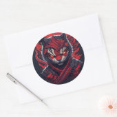 Sticker Rond tigre de ninja mal conçu (Enveloppe)