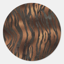 Tigre élégant chic stylé bronze noir