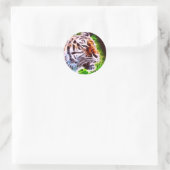 Sticker Rond Tigre élémentaire (Sac)