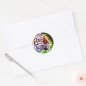 Sticker Rond Tigre élémentaire (Enveloppe)