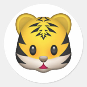 Sticker Rond Tigre - Emoji