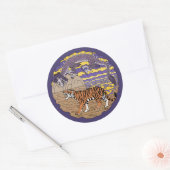 Sticker Rond Tigre et dragon (Enveloppe)