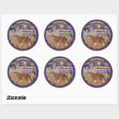Sticker Rond Tigre et dragon (Feuille)