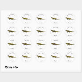 Sticker Rond Tigre salamandre (Feuille)
