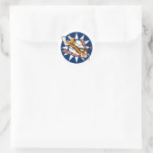 Sticker Rond Tigres volants (Sac)