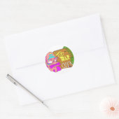 Sticker Rond Tiki Bar est ouvert (Enveloppe)