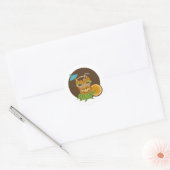 Sticker Rond Tiki Cocktail, Drôle (Enveloppe)