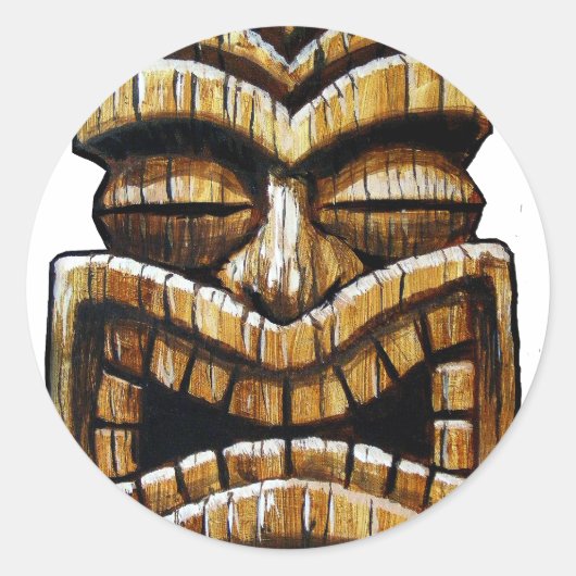 Sticker Rond Tiki Man (Devant)