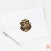 Sticker Rond Tiki Man (Enveloppe)