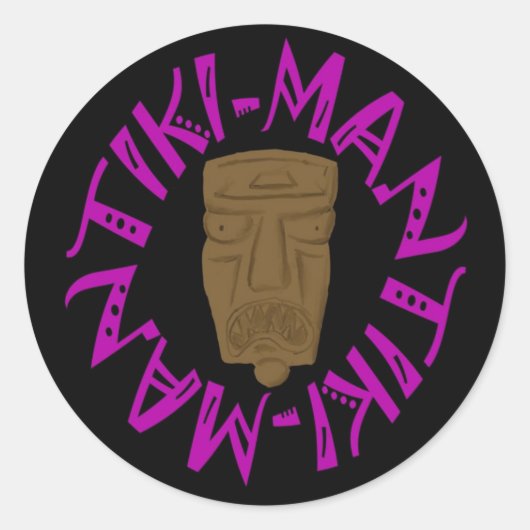 Sticker Rond Tikiman (Devant)
