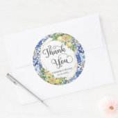 Sticker Rond Tiling mosaïque méditerranéen de verdure de citron (Enveloppe)