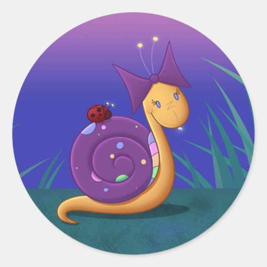 Sticker Rond Tilly the Snail (Devant)