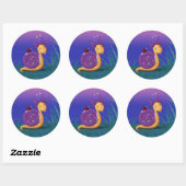 Sticker Rond Tilly the Snail (Feuille)