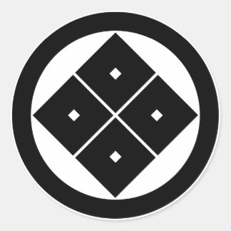 Sticker Rond Tilted four-square-eyes in circle