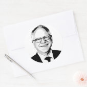 Sticker Rond Tim Walz (Enveloppe)