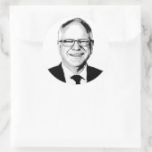 Sticker Rond Tim Walz (Sac)