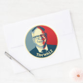Sticker Rond Tim Walz (Enveloppe)