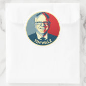 Sticker Rond Tim Walz (Sac)