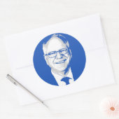 Sticker Rond Tim Walz (Enveloppe)