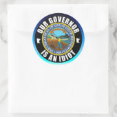 Sticker Rond Tim Walz est un idiot (Sac)