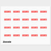 Sticker Rond Timbre (Feuille)