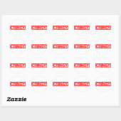 Sticker Rond Timbre (Feuille)