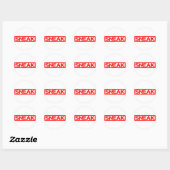 Sticker Rond Timbre à épingle (Feuille)