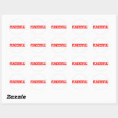 Sticker Rond Timbre à fleurs (Feuille)